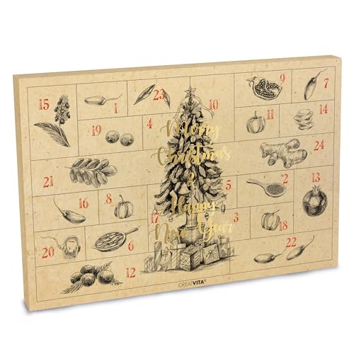 Food Adviento Calendario 2024 | 24 sorpresas de fitness de alta calidad | Snacks y superalimentos saludables - ideal para una Navidad consciente | GreatVita