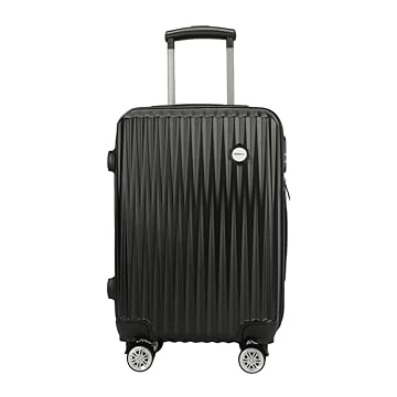 Mala de Viagem de Bordo 10Kg em ABS Rodinhas 360º Cadeado Integrado Multmaxx (Preto)