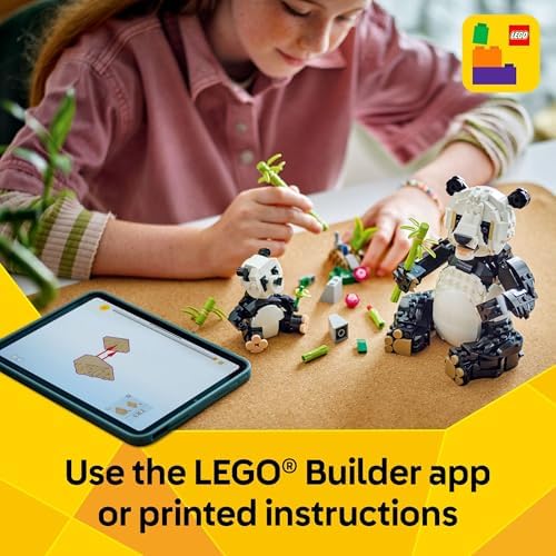 LEGO Creator 3 in 1 Wild Animals Panda Family - Building Toy Kit for Kids with 3 Building Options, Panda, Penguin, or Orca - 8 Year Old Girl & Boy Birthday Gifts - 31165 - 5