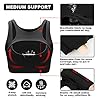 Push up Sports Bra for Women Sexy Hollow Crop Tops with Removable Cups Yoga Workout Fitness Yoga Bra Medium Support Black Medium