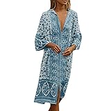 ❀❀Romantischer Stoff, schön und elegant, weich und bequem, der Saum kann mit Ihren Schritten frei schwingen Eigenschaften:Die elastische Taille hält diese Schönheit extrem schmeichelhaft und bequem.macht dieses Kleid perfekt für Urlaub und Party.