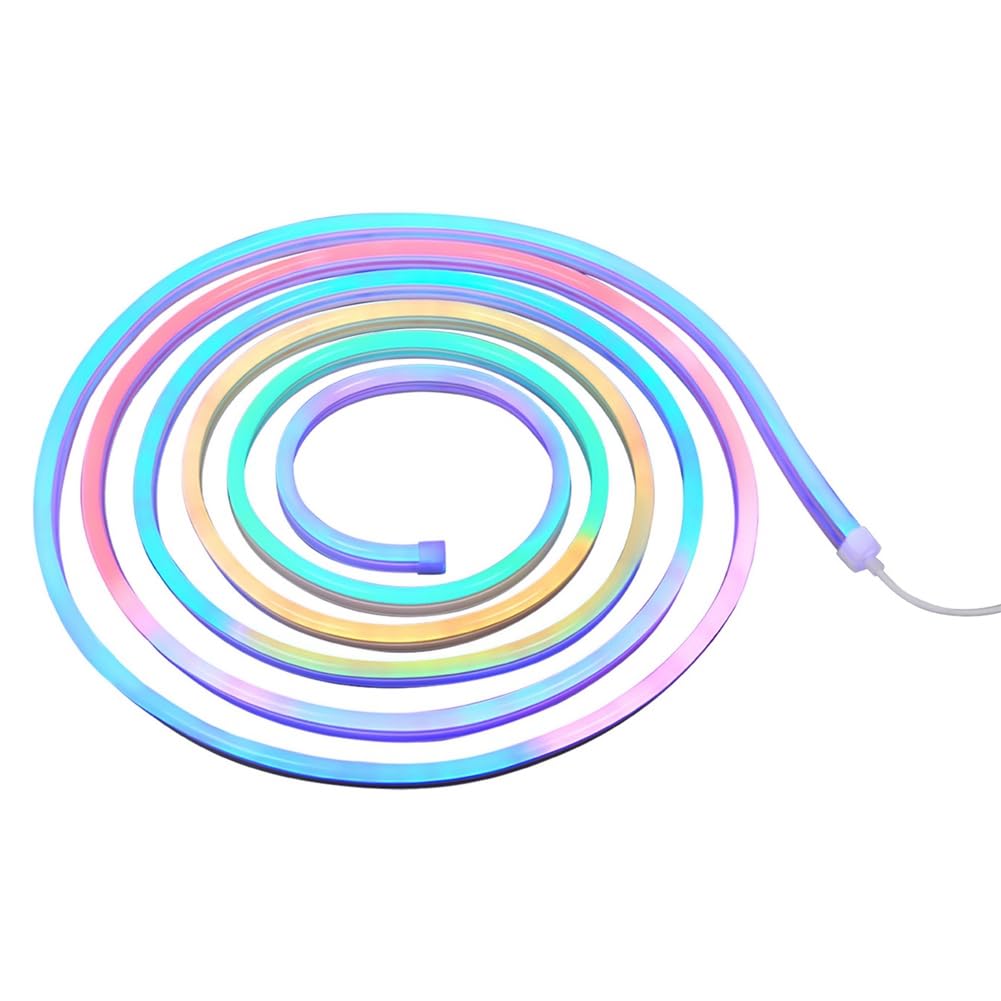 WiFi Graffiti Neon LED Strip Lights App Timing Color Tuning 1600MP Put Security RGB Color Rope Lights con enchufe UE