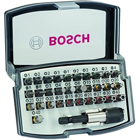 Bosch Professional 32tlg. Schrauberbit-Set (PH-, PZ-, Hex-, T-, TH-, S-Bit, Zubehör Bohrschrauber und Schraubendreher) Cover