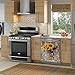Rustic Wood Dishwasher Cover For Front,Vintage Sunflower Vase Dishwasher Magnet Cover Door Decor Farmhouse Sticker,Country Flower Dishwasher Panel Decal,Home Appliance Decal 23