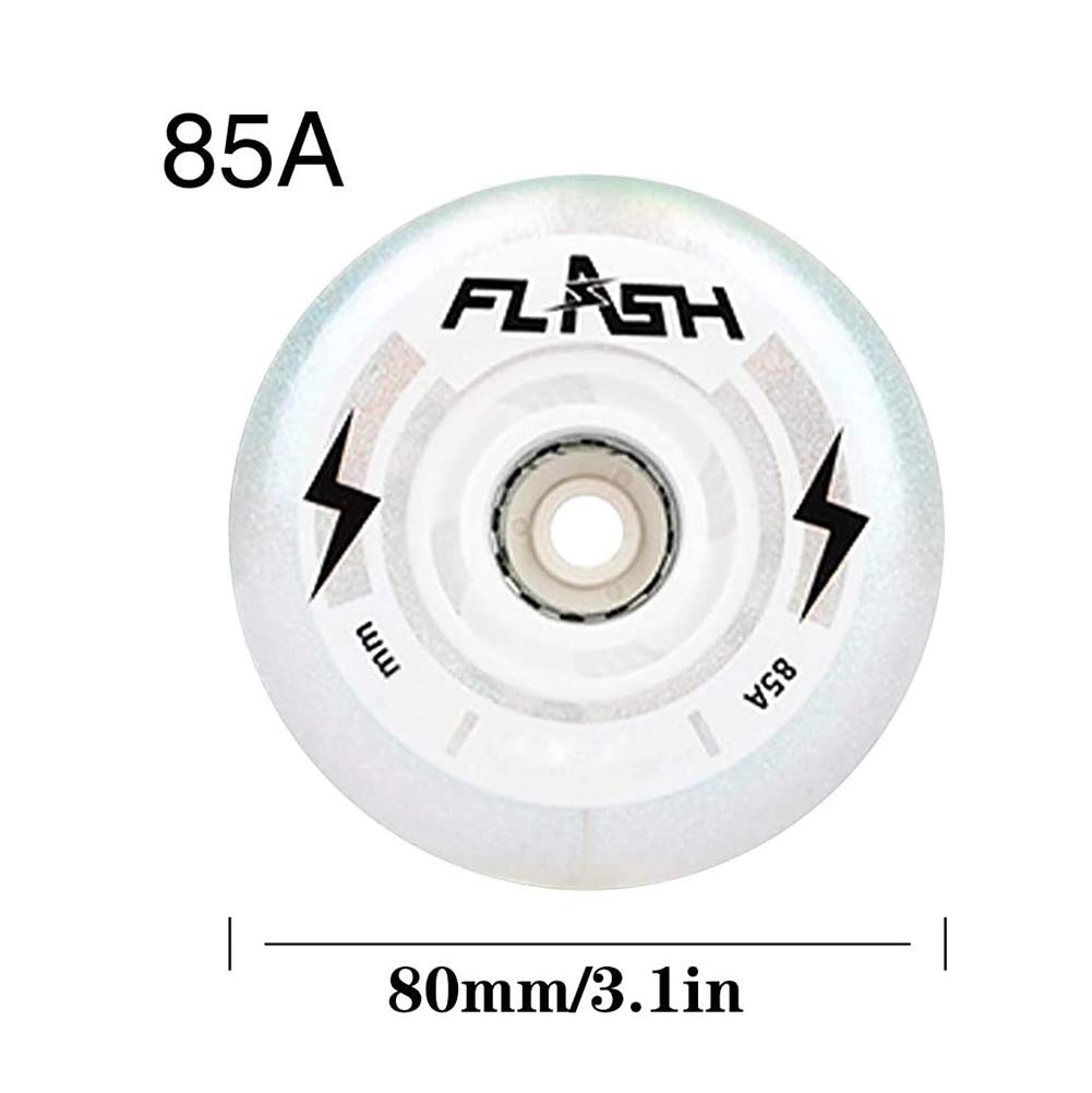 72 mm, 76 mm, 80 mm, kółka 85 A, wysokiej jakości zamienne świecące koło z LED do kółek, 4 szt., niebieskie, 80 mm