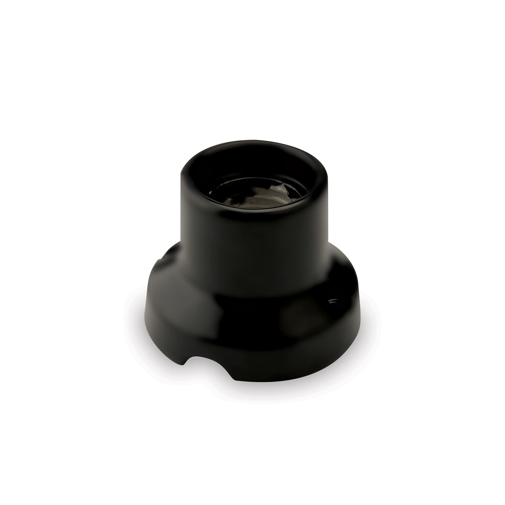 AMARCORDS - Lampholder in Porcelain, E27 Fitting, Vintage Color lamp Holder Base MATT Black