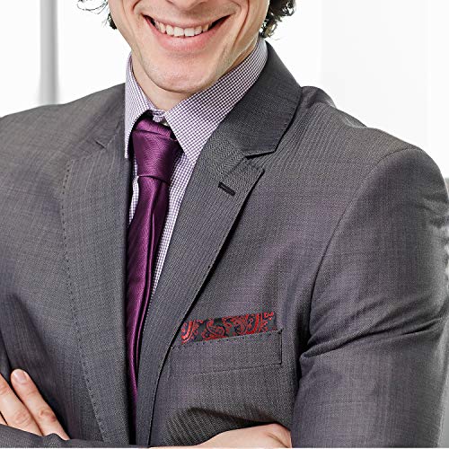 28 Pack Pocket Squares For Men Men's Handkerchief Mens Pocket Squares Set Assorted Colors With A Holder #TOP6