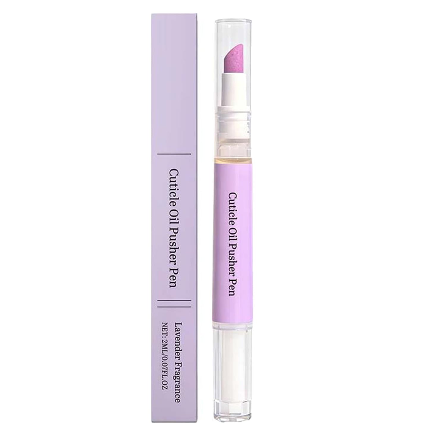 2-in-1 Cuticle Oil Pusher Pen, Cuticles Remover Pens for Dry Damaged Nails, Moisturize Strengthen Brighten (1pcs)