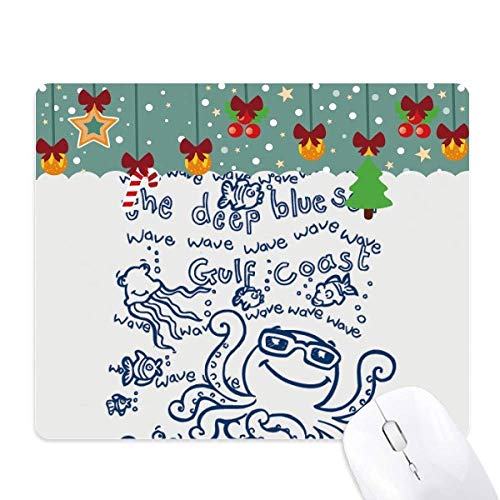 Tapis de souris poulpe marine bleu pour éviter les glissements