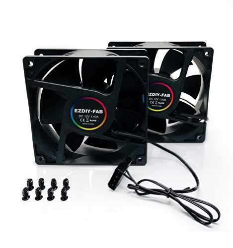 Ezdiy-Fab 12Cm 120Mm 200Cfm 4000Rpm Cpu Cooling Fan 12V Dc 4-Pin Molex Pc Computer High Cfm Cooling Case Fan With Metal Finger Guard Grill #TOP1