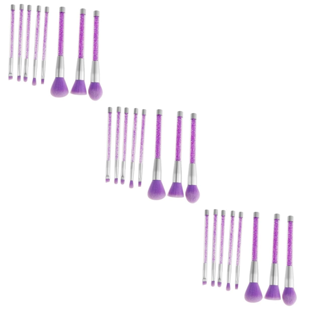 Housoutil Pièces pinceaux maquillages pinceau de maquillage pour femme pinceau à poudre pinceau cosmétique pinceau de maquillage professionnel cristal Positionner Peinture Violet