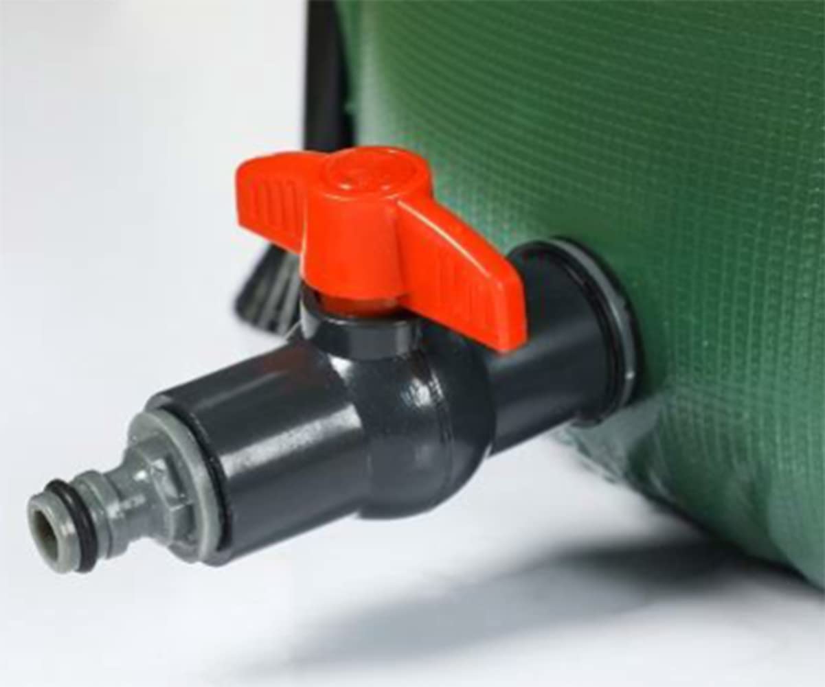 Multifunktion Regentonne, Zusammenklappbar Wassertank, Tragbar Regenwasserfass, Garten Regenwassertank, Mit Filter Hahn Überlauf Bausatz,Grün,26 Gallon