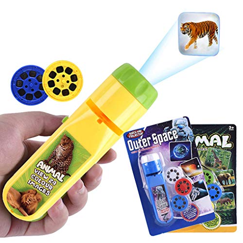 Wenosda Slide Projector Torch Projection Light Small Torches lamp Flashlight Educational Learning Bedtime