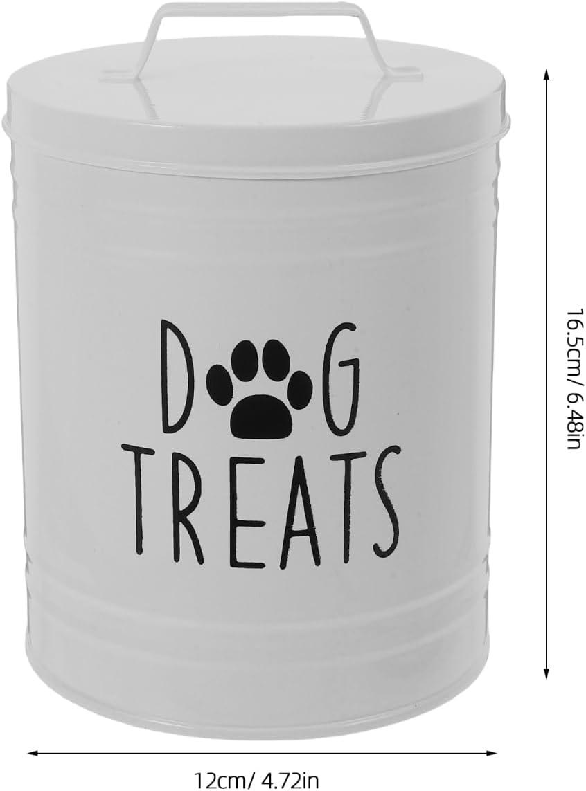 ABOOFAN Retro Dog Treat Jars, Metal Pet Food Storage Canister with Airtight Lid, Portable for Camping, Picnic, Outdoor Activities (63 Ounce)
