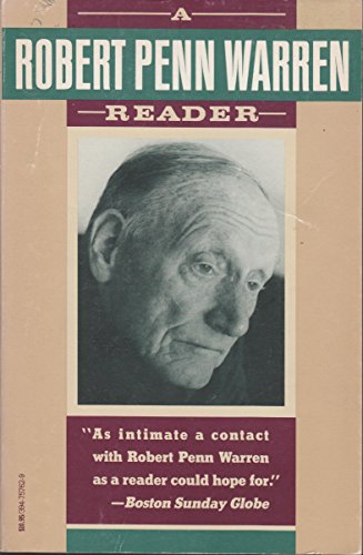 A Robert Penn Warren Reader 0394757629 Book Cover