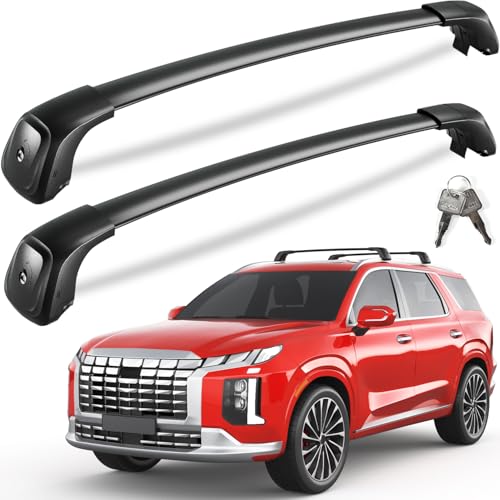 KINGGERI 330lbs Lockable Roof Rack Cross Bars Compatible with Hyundai Palisade 2019-2025 SE SEL XRT Limited Calligraphy, Heavy Duty Anti-Theft Aluminum Rails Crossbars Cargo Carrier Bag by KINGGERI - Used condition - US$118.70