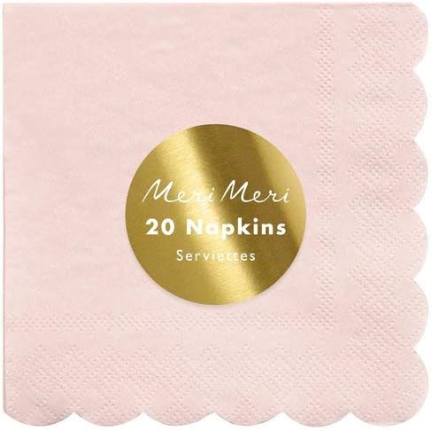 Meri Meri Disposable Paper Napkins (Pack of 20), Scalloped Edge, 2 Sizes, 15 Colors, Party Napkins image 2