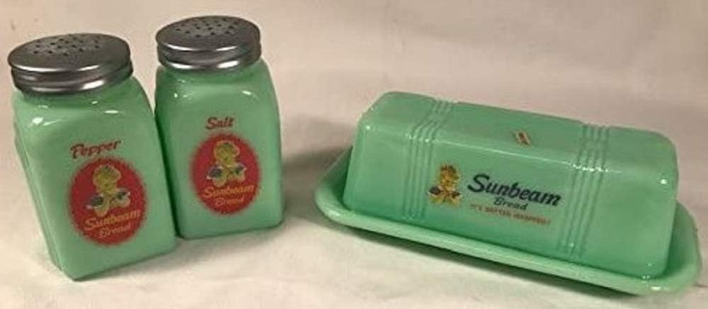 Rosso Glass Salt n Pepper Shaker Set and Butterdish - Table Set - (Sunbeam)