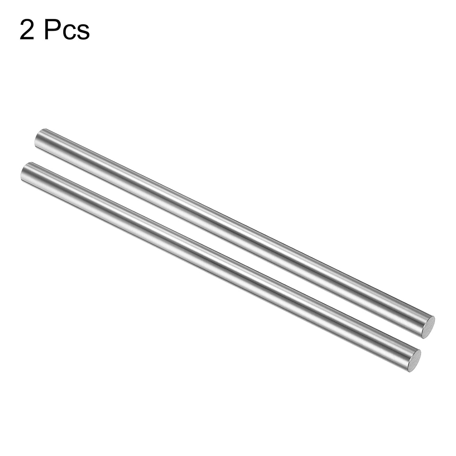 uxcell 2pcs Linear Motion Rod Shaft Guide 20mm x 350mm (0.787" x 13.78") Case Hardened Steel Chrome Plated, Metric Linear Rail Rod for 3D Printer, CNC Machine