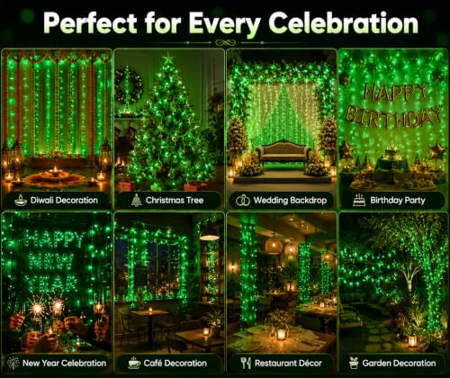 Image of Quace LED Pixel String Light 36 Feet, Green Fairy Lights with 360 Flexible Wire, Decorative LED Lights for Home, Bedroom, Balcony, Diwali, Christmas, Wedding & Party Decoration, Pack of 1