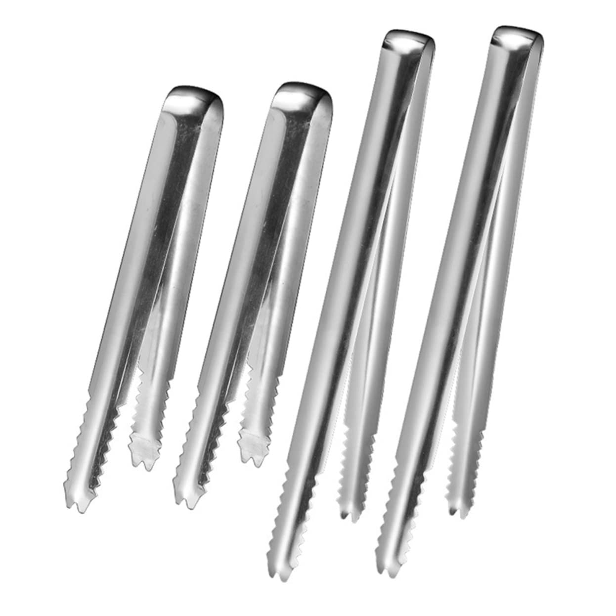 OFFSCH Restaurant Grade Stainless Steel Ice Tongs 4 Pack Sugar Cube Tongs Large Spatula for Easy Serving