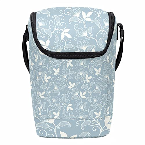 Lonchera pequeña reutilizable floral que soluciona el transporte de comida 2
