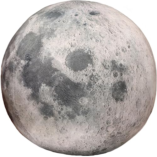 ELAINREN Super Cute Moon Plush Soft Pillow, Learning Science Astronomy Space Solar System Educational Stuffed Blue Planet Toys-10.6Inch