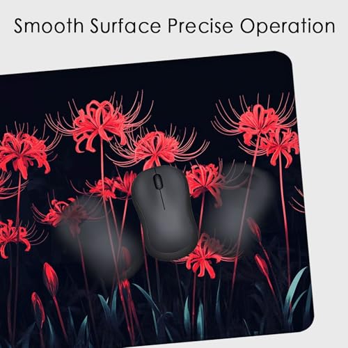 Tapis de Souris XXL 600x300x3mm Tapis de Souris Gaming avec Base AntidéRapante ImperméAble à l'eau, Gamer Mouse Pad, Accessoire Bureau, Précision-Vitesse-Confort pour Tous, Lys Araignée Rouge #L1493 – vue 5