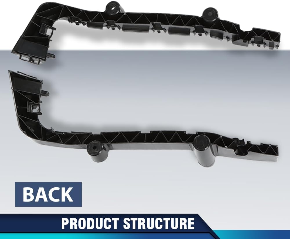 PIT66 Rear Outer Bumper Brackets Support Compatible with Dodge Journey 2014-2020 68190681AD,68190680AD Black