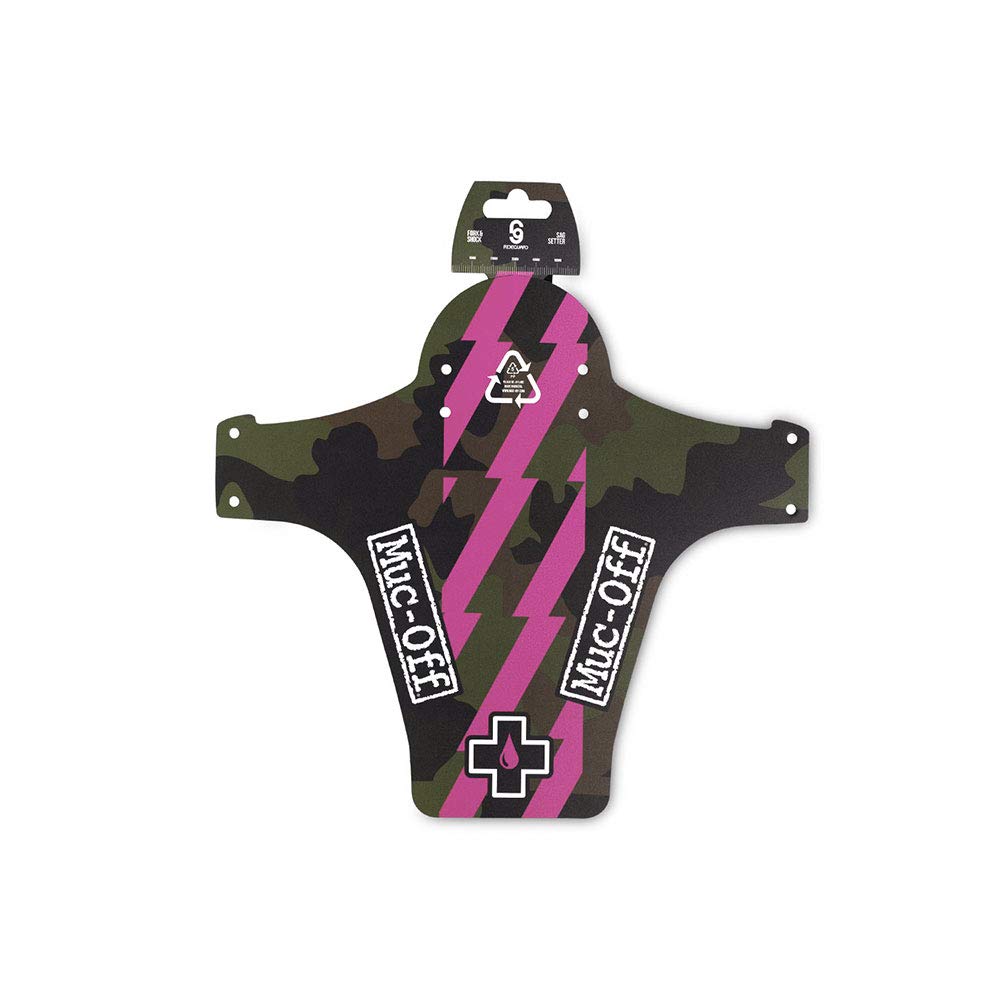 20291 Front Ride Guard, Camo - Lightweight, Plastic Mud Guard For Mountain Bikes - Made From 100% Recycled Plastic