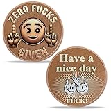 Smile Face Middle Finger Challenge Coin Official Zero Asshole F’s Asshole Funny Coins Novelty Coins Have a Nice Day Funny Challenge Coin