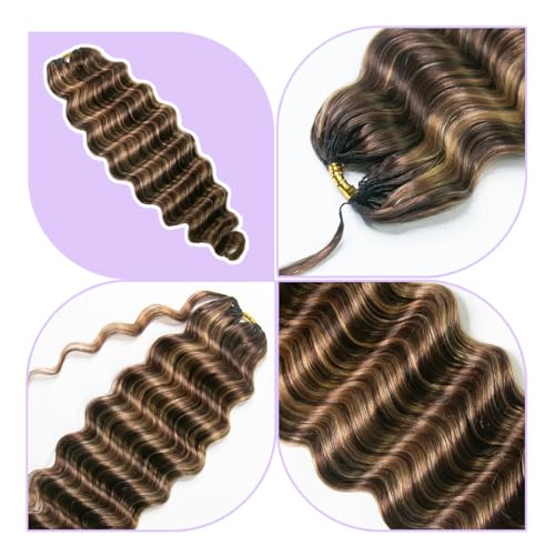 MsFan Human Hair Crochet Loose Deep Wave #4/27/30 120G 100Strands 18 Inch — view 6