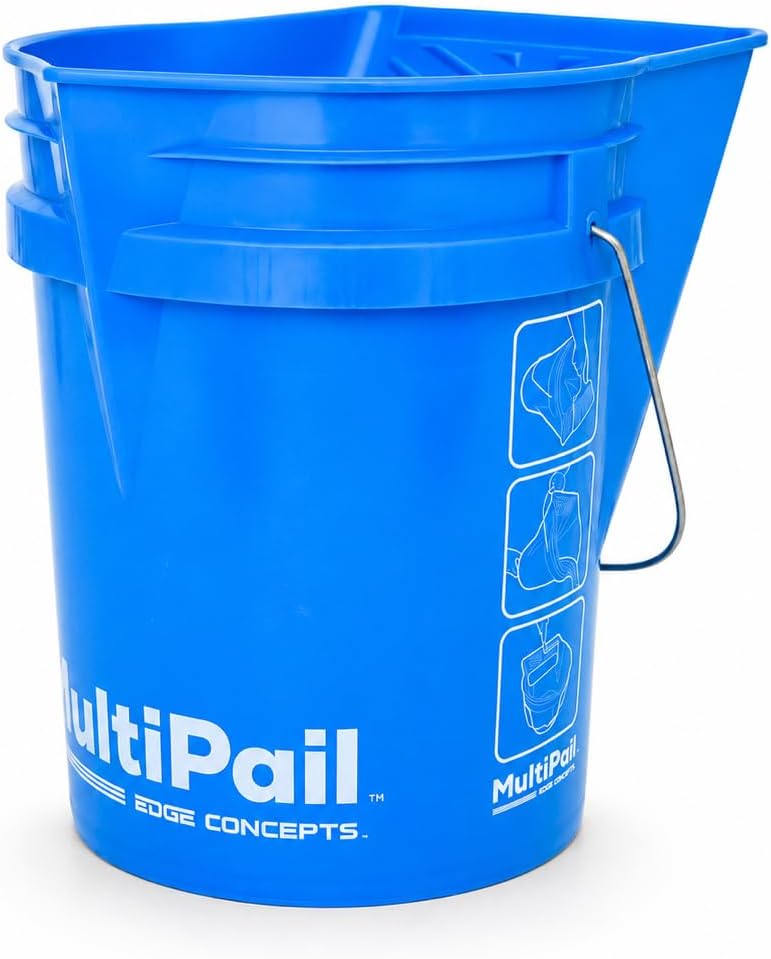 MultiPail™ 5-Gallon Multi-Use Bucket with Built-in Paint Tray, Dustpan Edge & Pour Spout (3 Pack)