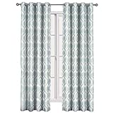 Royal Tradition Jacqueline Jacquard, 108-Inch-by-108-Inch, Set of 2 Grommet Top Window Curtains Set, Mist
