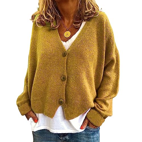Image of ebossy Women's Vintage Preppy Cable Knit Cardigan Sweather Casual Plain Artistic Aesthetic Oversized Crop Jacket Top