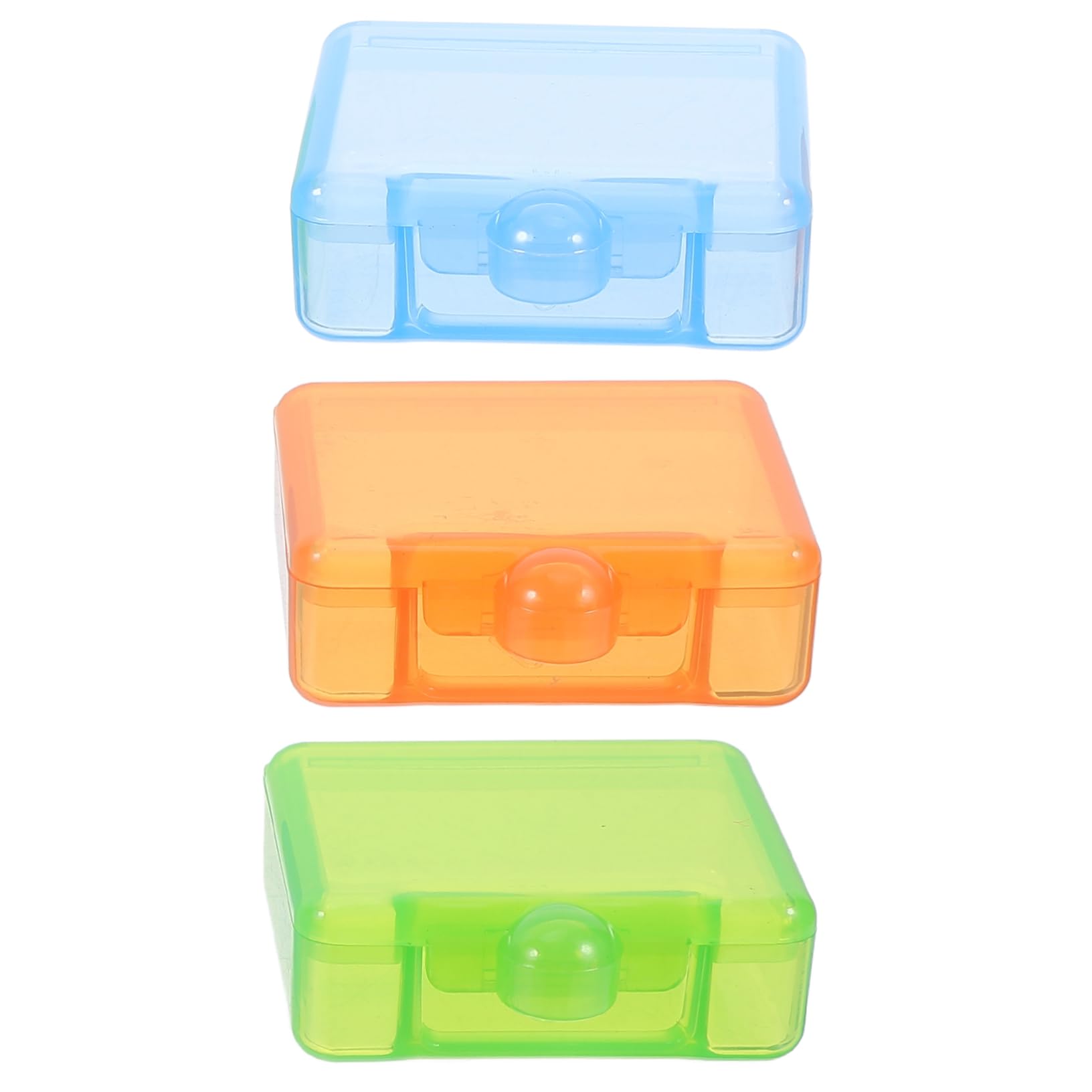 VILLCASE 3pcs Small Jewelry Storage Boxes Multi-functional Storage Box Set Plastic Earring Box Portable Storage Containers Lid