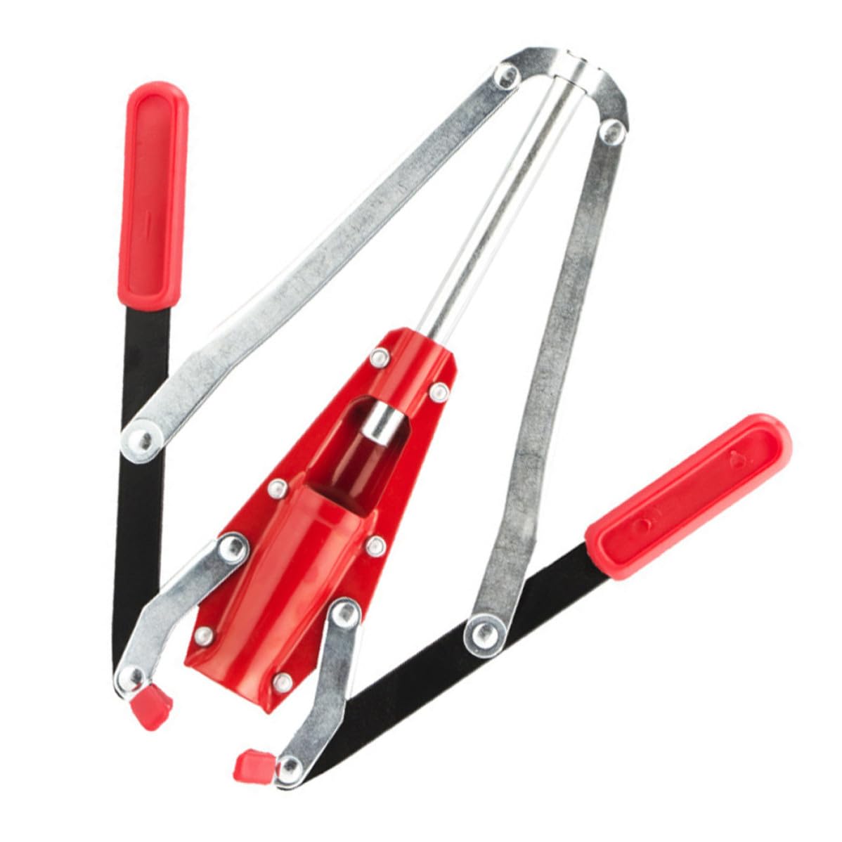 Tappatore a Doppia Leva per Bottiglie Vino, Ferro Plastico Rosso
