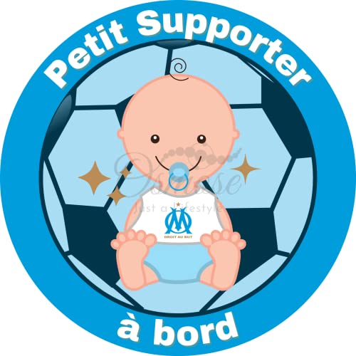 Autocollant Bébé à Bord FanZone Foot - Petit Supporter OM Marseille