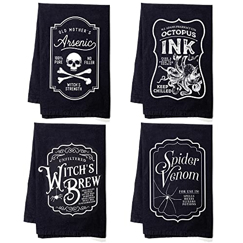 RubiaRojo Halloween Kitchen Towels - Scary Flour Sack Hand Tea