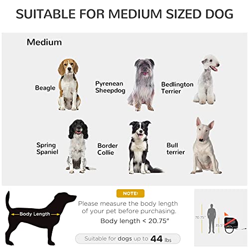 Aosom Dog Bike Trailer Pet Cart Bicycle Wagon Cargo Carrier Attachment For Travel With 3 Entrances Large Wheels For Off-Road & Mesh Screen - Red/ Black #TOP3