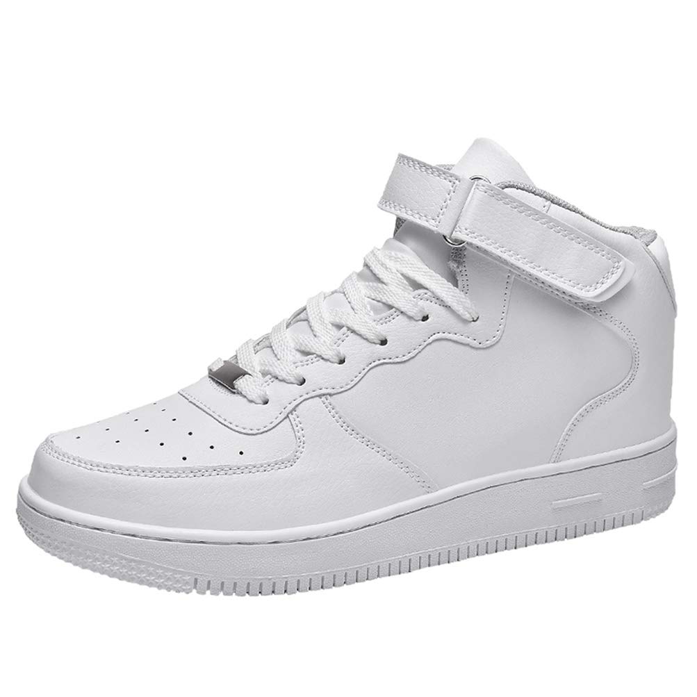 Toride Zapatillas Altas de Mujer Zapatos con Cordones Pisos Otoño Invierno PU Gimnasio Vulcanizado Casual Deportes Zapatillas de Deporte al Aire Libre