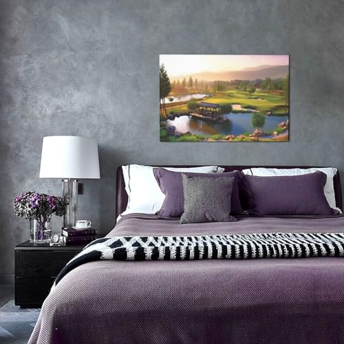 Affiche décorative de golf et tableau moderne de paysage pour salon - 4