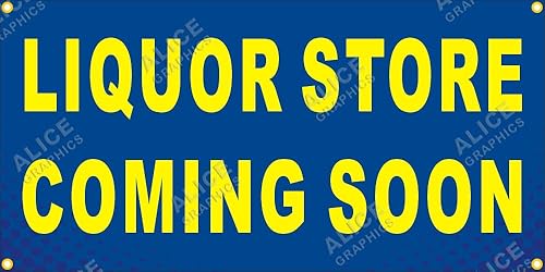 Letrero de 22.0 x 44.0 in, diseño #6, cambio de texto existente disponible (opcional)