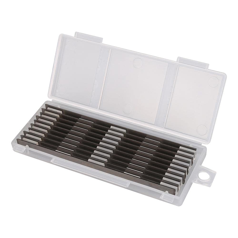 Sankuai Pack of 10 HSS Planer Blades 82 mm 82 mm Reversible Blades Suitable for Woodworking Machines, 82 x 5.5 x 1.2 mm