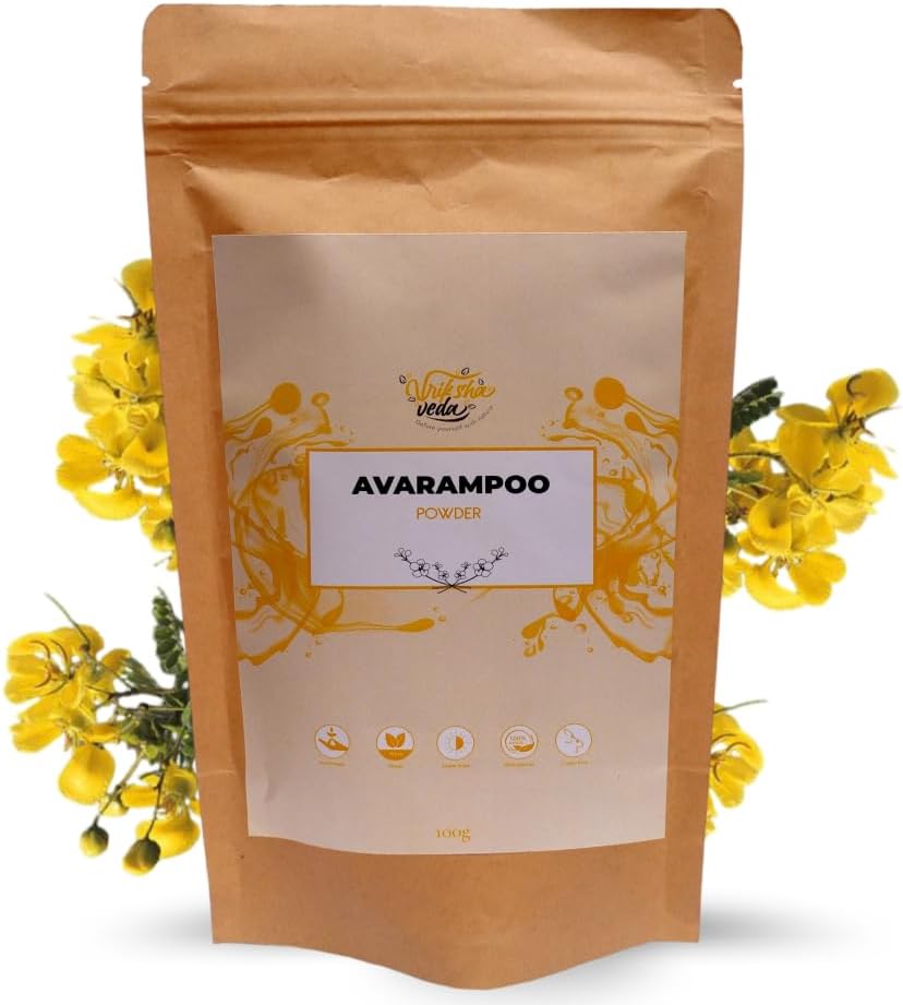 Organic Avarampoo Flower Powder for Face, Body and Hair I Senna Auriculata I 100 gms