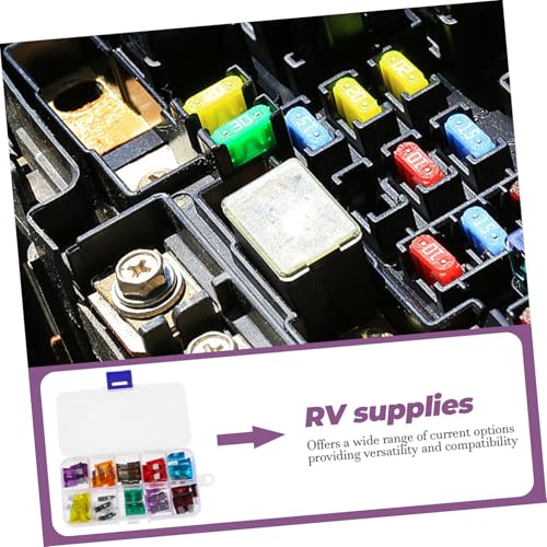 Kit de 50 fusibles automotrices mini para auto, RV y motorhome, materiales de policarbonato y zinc miniatura 6
