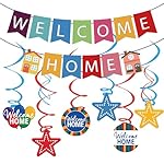 Welcome Home Banner, Colorful Paper Welcome Home Decorations