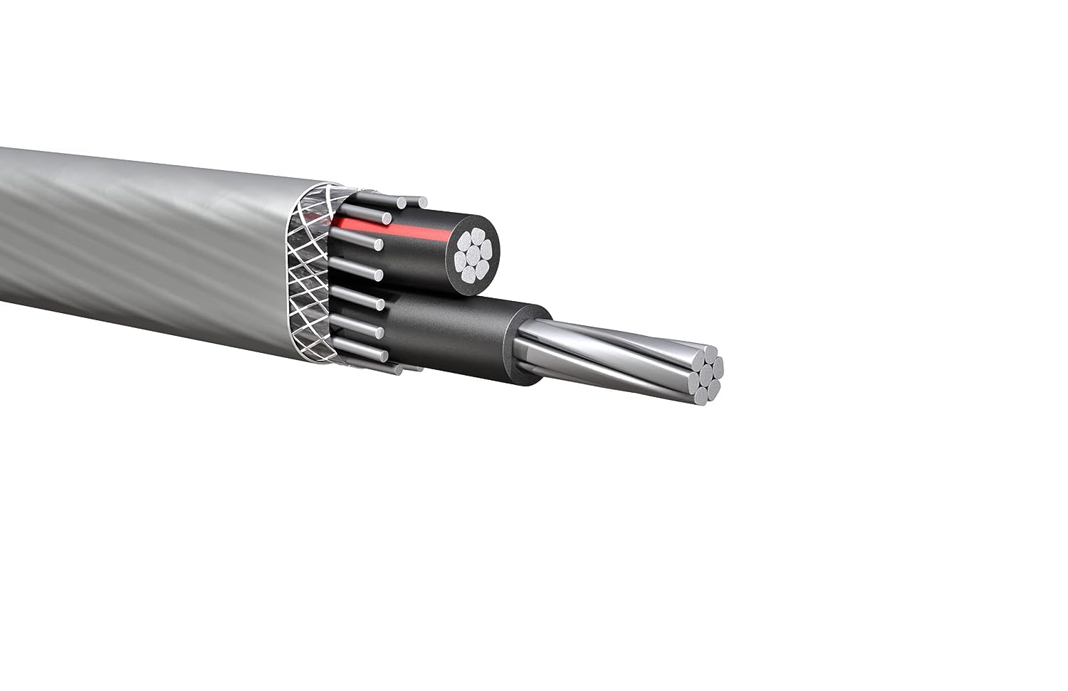 NASSAU ELECTRICAL SUPPLY 4/0-4/0-4/0 Aluminum SEU Cable 600V Service Entrance Wire (25FT)