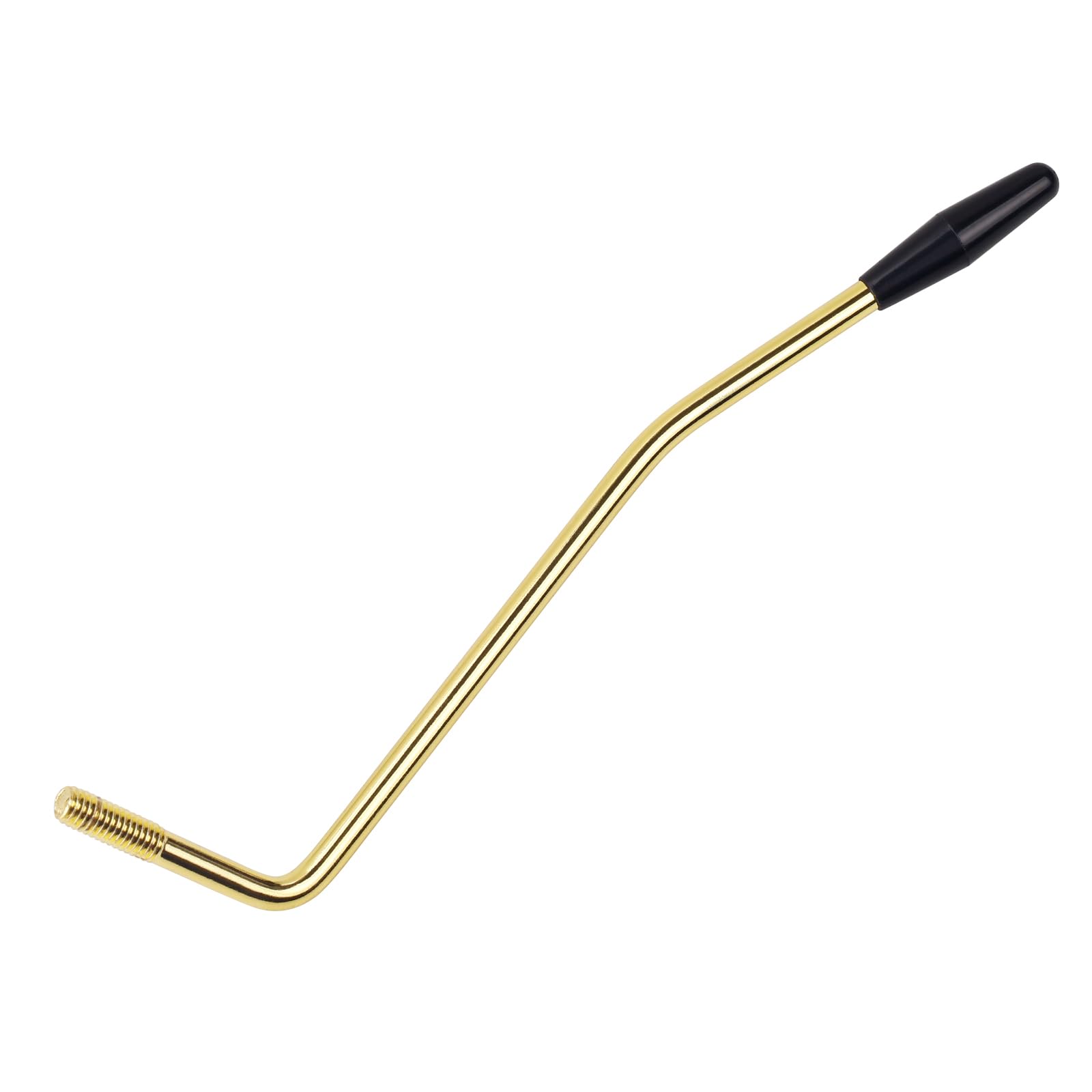 Banworks Electric Guitar Tremolo Arm Metric M6 Whammy Bar with 5.8mm (15/64") Thread for Tremolo Bridges of Squier Strat ST Guitars Made in China and Indonesia JT/YB-01 Golden with Black Tip - Image 3