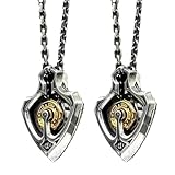 Shuttle Mechanical Rotatable Gear Pendant Necklace, Steampunk Pendant Necklace for Men and Women (2 Pcs Gold)